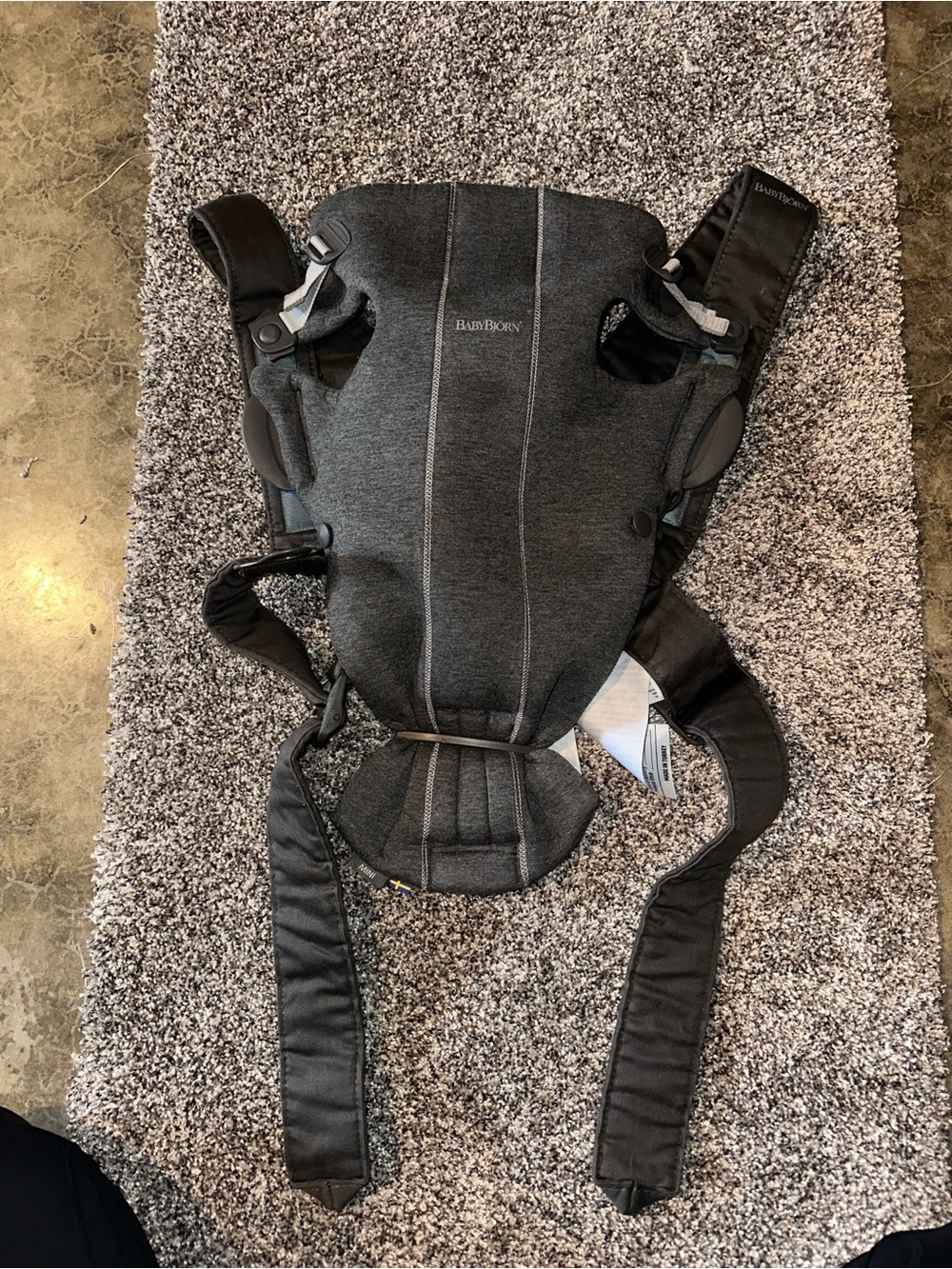 BabyBjorn Gray and White Newborn Carrier and Box